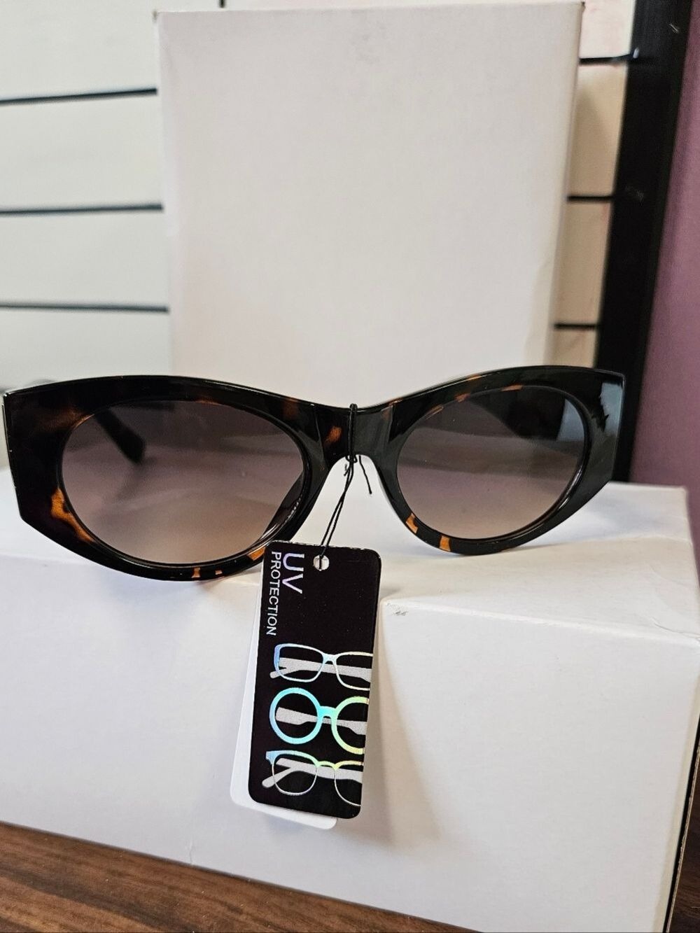 Animal Print Sunglasses with Gold Accent